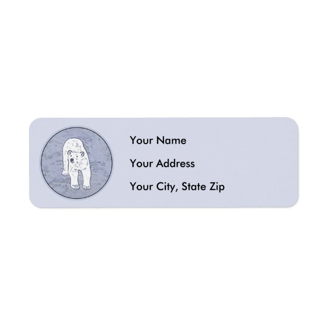 Polar Bear on Ice Painting - Original Wildlife Art (Front)