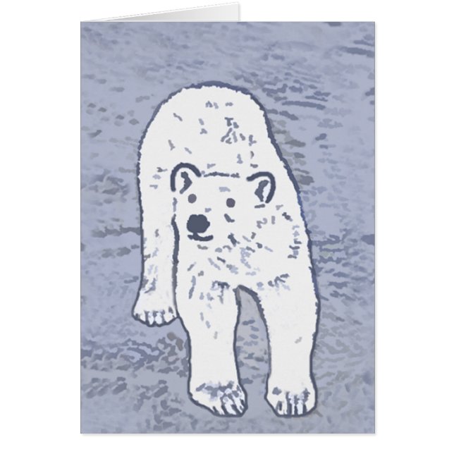 Polar Bear on Ice Painting - Original Wildlife Art (Front)
