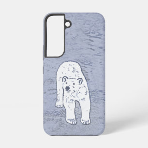 Polar Bear on Ice Painting - Original Wildlife Art Samsung Galaxy Case