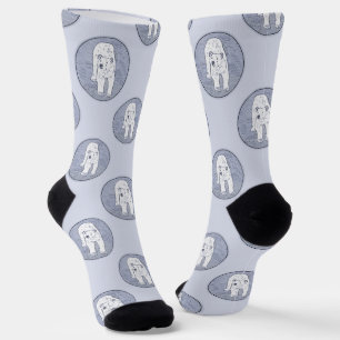 Polar Bear on Ice Painting Original Wildlife Art Socks