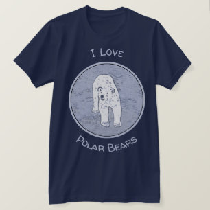 Polar Bear on Ice Painting - Original Wildlife Art T-Shirt