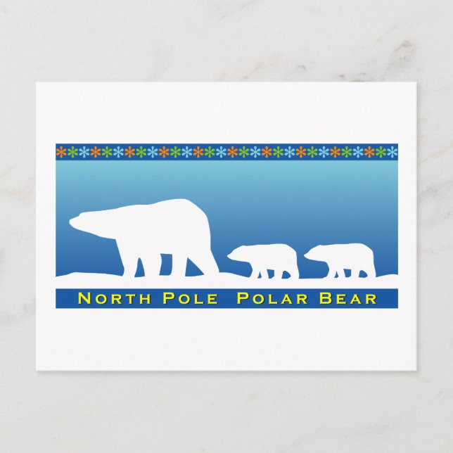 Polar Bear on Ice Postcard (Front)