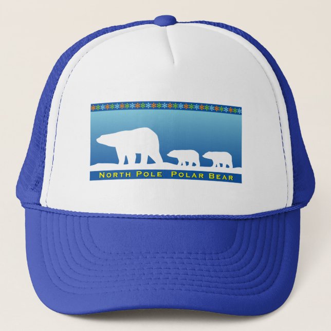 Polar Bear on Ice Trucker Hat (Front)