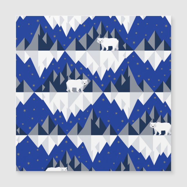 Polar Bear on Iceberg Seamless Pattern. (Front)