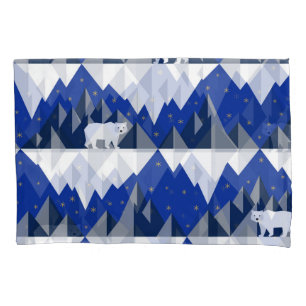 Polar Bear on Iceberg Seamless Pattern. Pillowcase