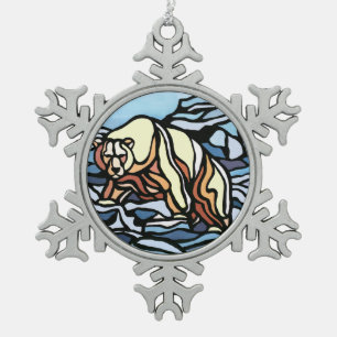 Polar Bear Ornament Holiday Bear Art Decorations