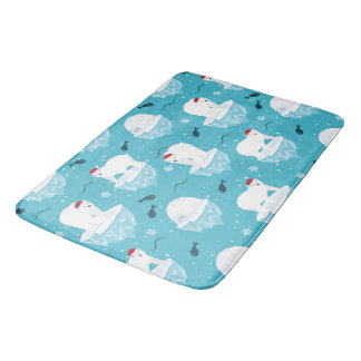 Polar Bear Party Bath Mat