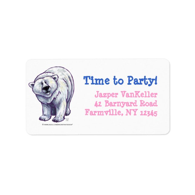 Polar Bear Party Centre Label (Front)