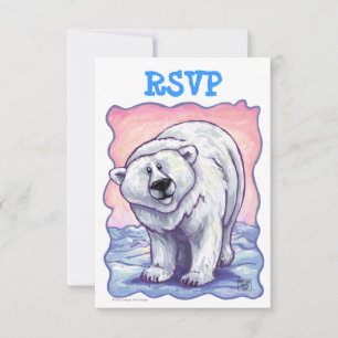 Polar Bear Party Centre RSVP Card