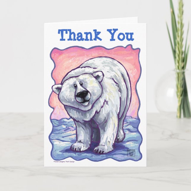 Polar Bear Party Centre Thank You (Front)