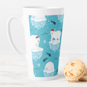 Polar Bear Party Latte Mug