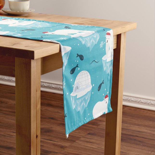 Polar Bear Party Short Table Runner (In Situ)