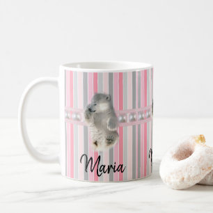 Polar Bear Pastel Stripe Mug