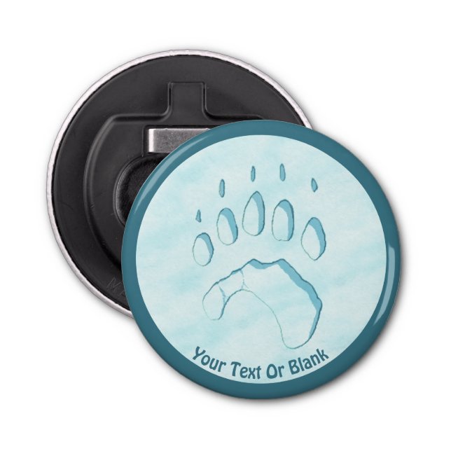 Polar Bear Paw Print Bottle Opener (Front)
