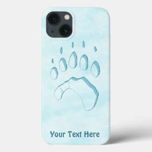 Polar Bear Paw Print iPhone 13 Case