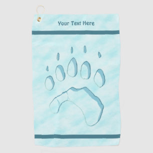 Polar Bear Paw Print Golf Towel