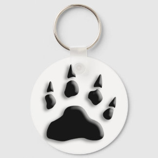 Polar Bear Paw Print Key Ring
