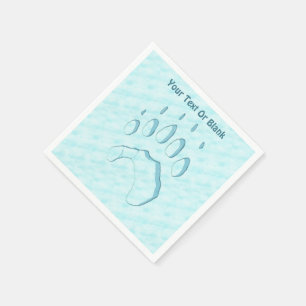 Polar Bear Paw Print Napkin