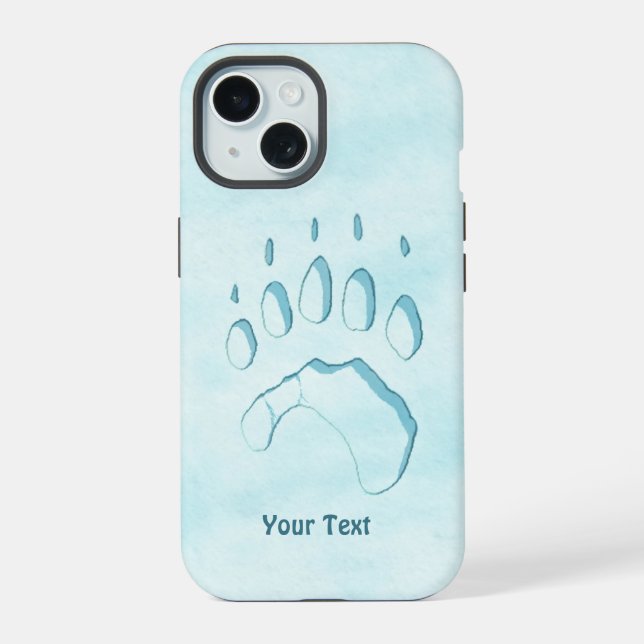 Polar Bear Paw Print OtterBox iPhone Case (Back)