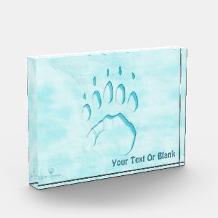 Polar Bear Paw Print Photo Block