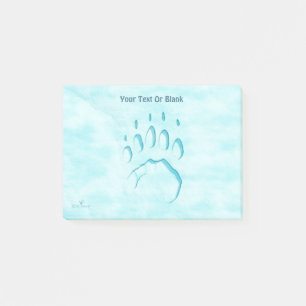 Polar Bear Paw Print Post-it Notes