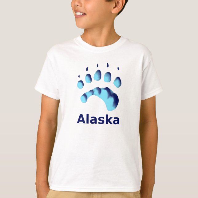 Polar Bear Paw Print T-Shirt (Front)