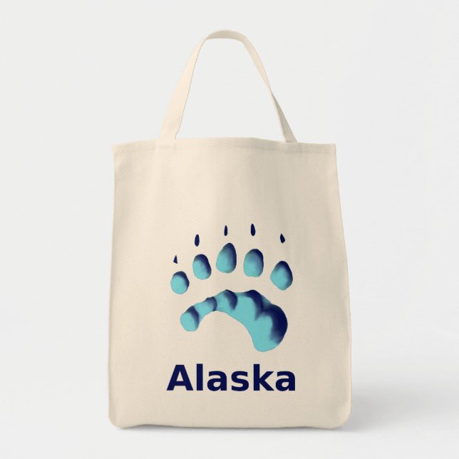 Polar Bear Paw Print Tote Bag (Front)