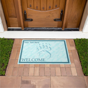 Polar Bear Paw Print  - Welcome Doormat
