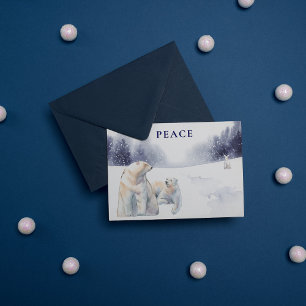Polar Bear Peace Corporate Christmas Postcard