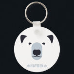 Polar Bear | Personalised Name Key Ring<br><div class="desc">A fun and minimal winter key chains tailored to adults and kids alike.  It features a minimal yet fun illustration of a polar bear head with your personalised name underneath.</div>