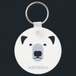 Polar Bear | Personalised Name Key Ring<br><div class="desc">A fun and minimal winter key chains tailored to adults and kids alike.  It features a minimal yet fun illustration of a polar bear head with your personalised name underneath.</div>