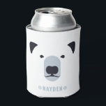 Polar Bear | Personalised Name Keychain Can Cooler<br><div class="desc">A fun and minimal winter can coozie tailored to adults and kids alike.  It features a minimal yet fun illustration of a polar bear head with your personalised name underneath.</div>