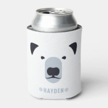 Polar Bear | Personalised Name Keychain Can Cooler