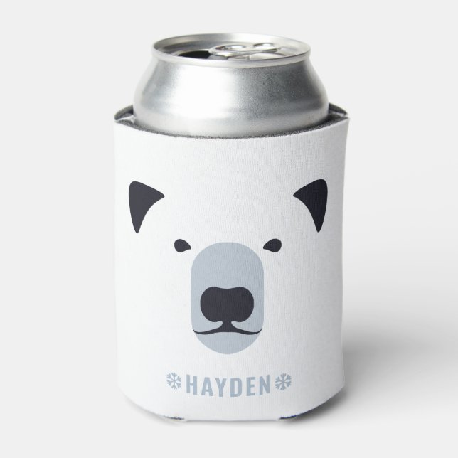 Polar Bear | Personalised Name Keychain Can Cooler (Can Front)