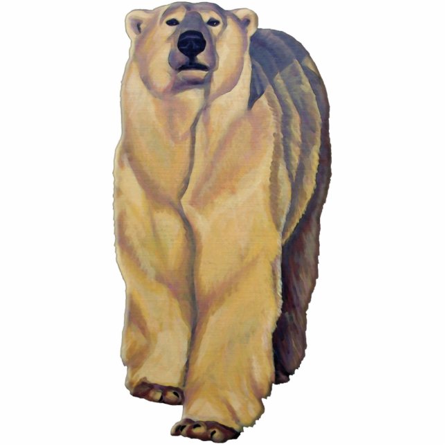 Polar Bear Photo Sculpture Wildlife Art Gifts (Front)