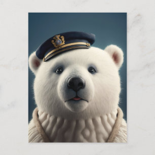 Polar Bear Pilot Captain Postcard