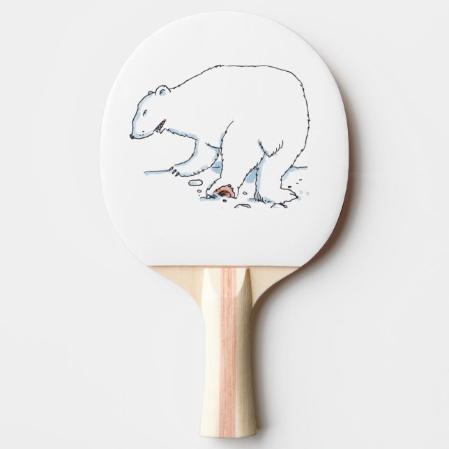 Polar Bear ping pong paddle (Front)