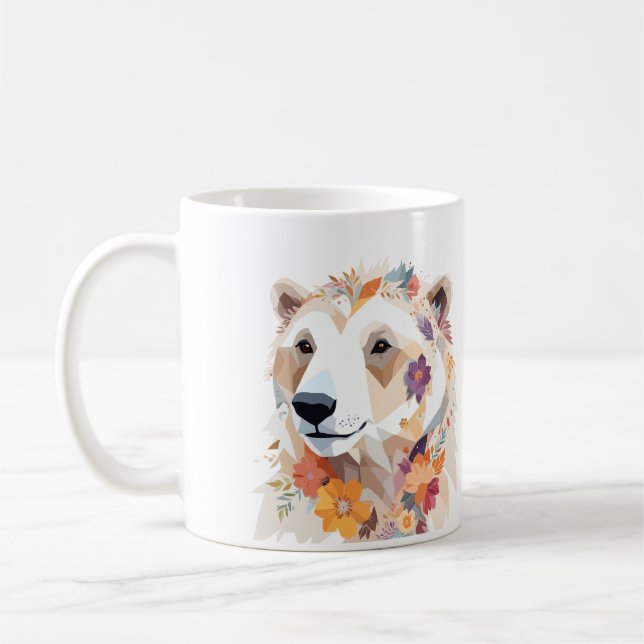 Polar Bear Playful Adorable Fun Animal Colourful  Coffee Mug (Left)
