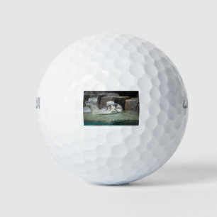 Polar Bear Playing with a Jug Golf Balls