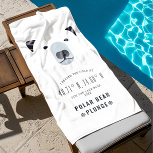 Polar Bear Plunge Beach Towel