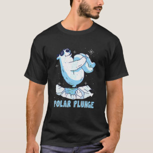 Polar Bear Plunge Illustration New Year Winter Fun T-Shirt