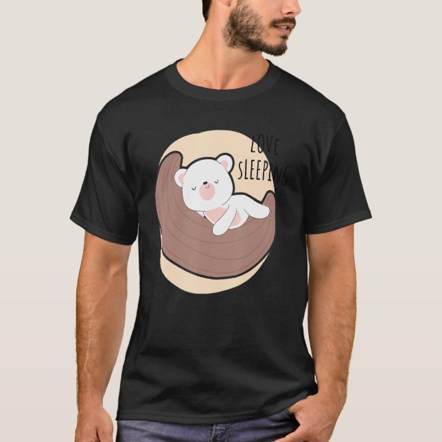 Polar Bear Polar Bears Nap Sleeping Sleep Pajama N T-Shirt (Front)
