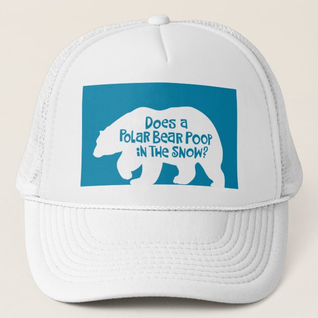 Polar Bear Poop Trucker Hat (Front)