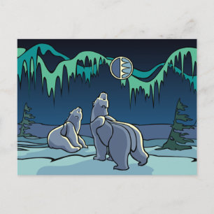 Polar Bear Postcard Native Bear Art Postcards