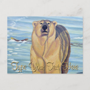 Polar Bear Postcard Polar Bear Art Postcards