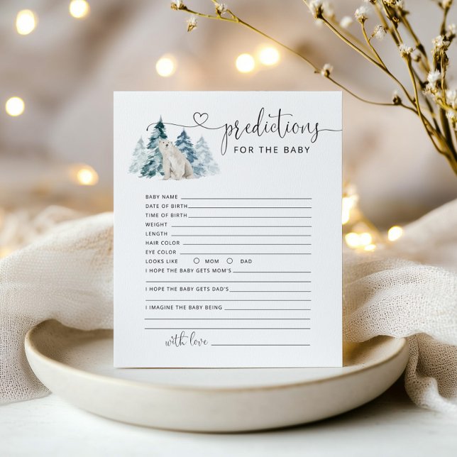 Polar bear prediction for baby card (Creator Uploaded)