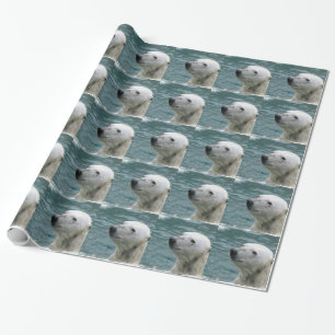 Polar Bear Profile Wrapping Paper