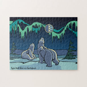 Polar Bear Puzzle Personalised Polar Bear Art Gift