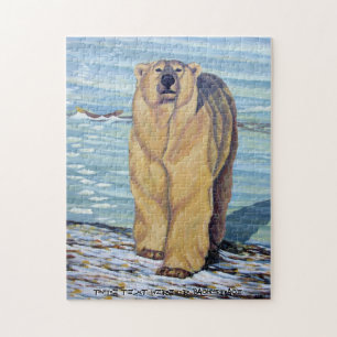 Polar Bear Puzzle Personalised Polar Bear Art Gift