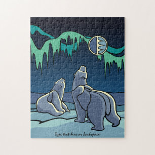 Polar Bear Puzzle Personalised Polar Bear Art Gift